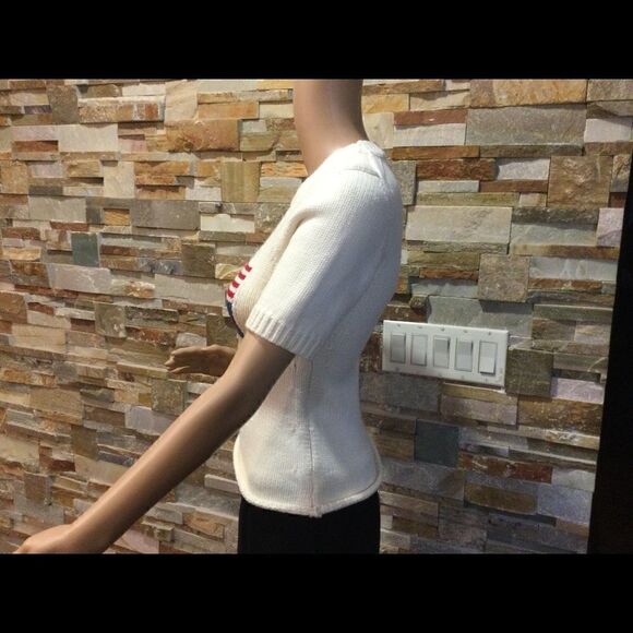 ALEXANDER WANG Knitted Flag Top In White - Picture 2 of 9